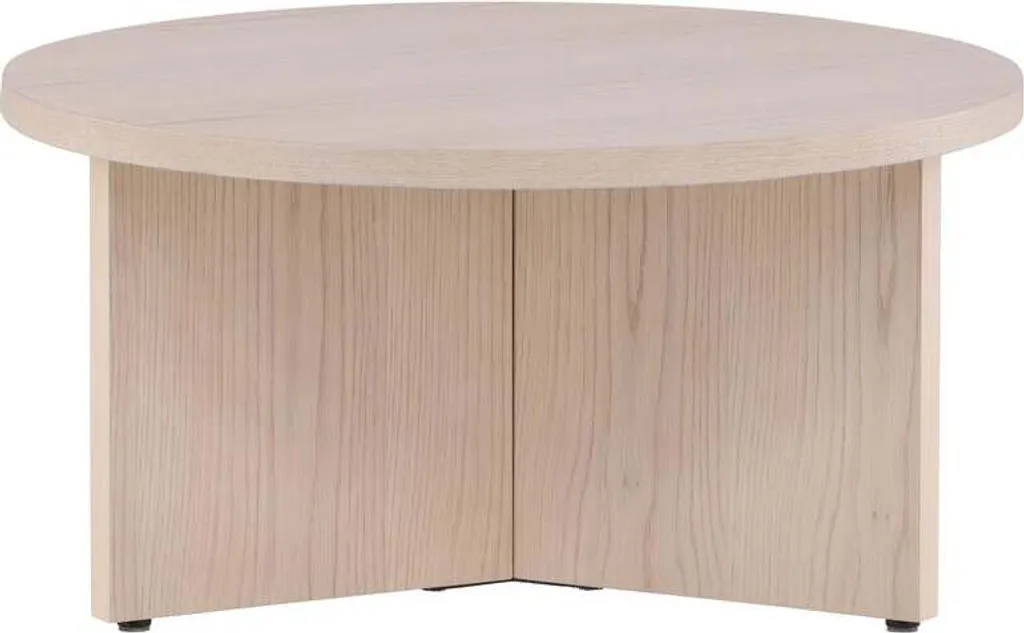 Table Basse Salto Beige 85cm : Plateau Large et Finition Satinée Chic