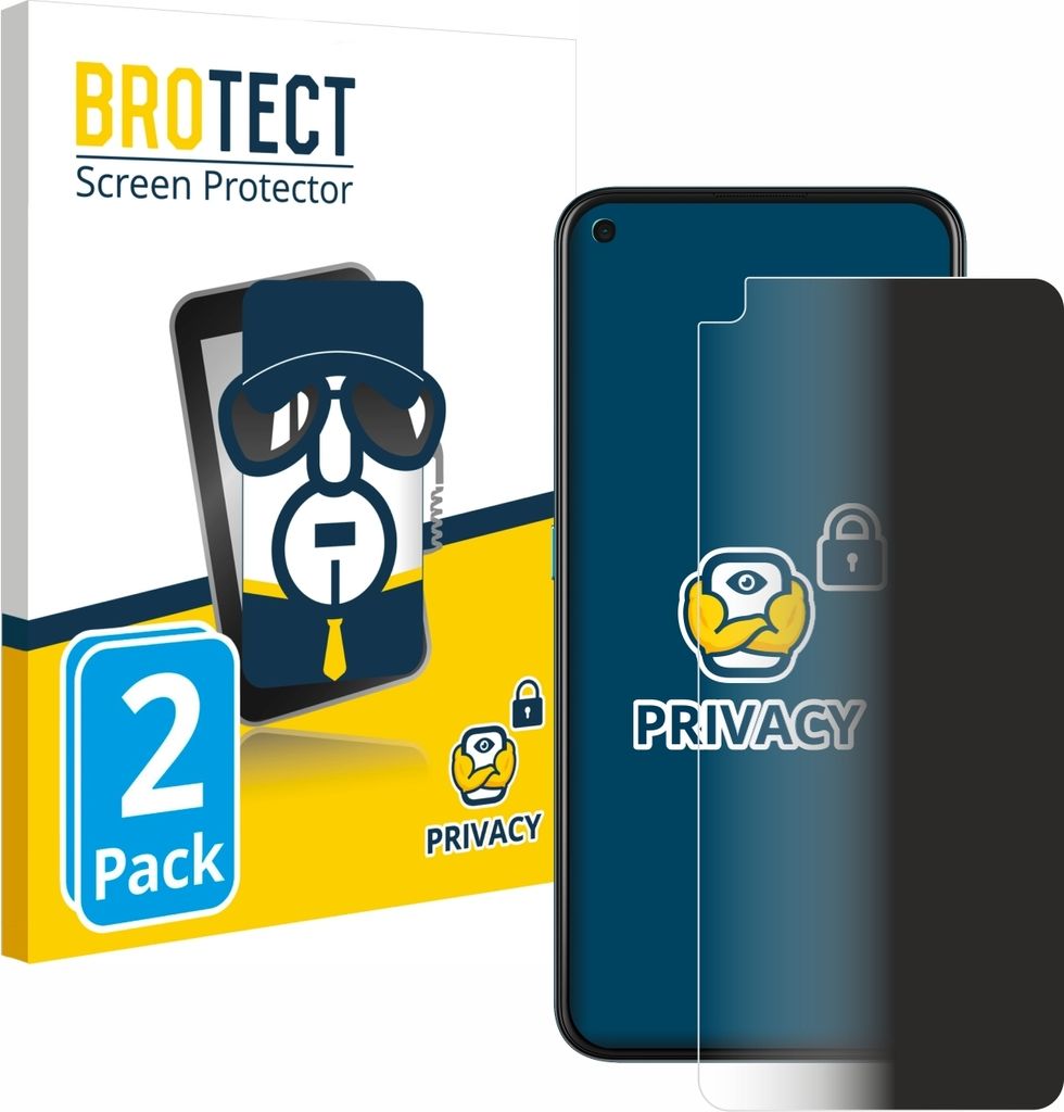 2x BROTECT Sichtschutzfolie für Nokia 5.4 Anti-Spy Privacy Sichtschutz Blickschutz Folie Blaulicht-Schutz