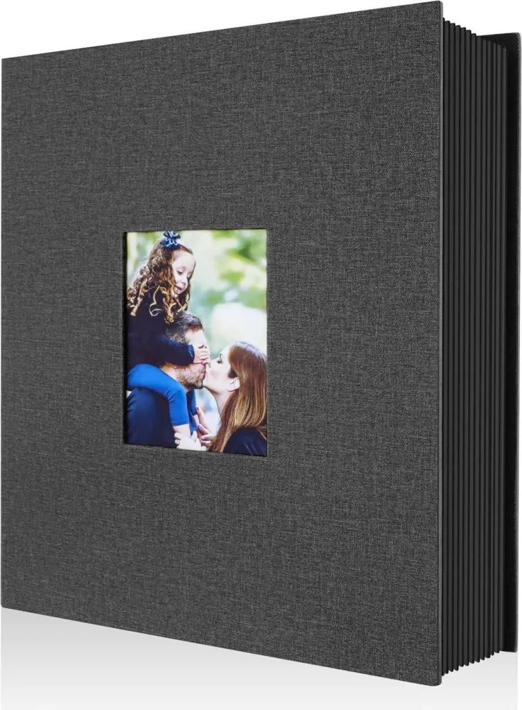 Idea Regalo: Album Foto Lanpn Lino Nero 400 Foto 10x15 Verticale