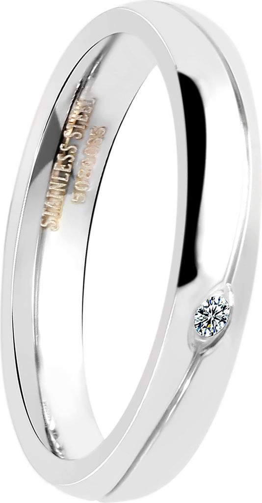 Akzent Partnerringe aus Edelstahl - Gr. 60