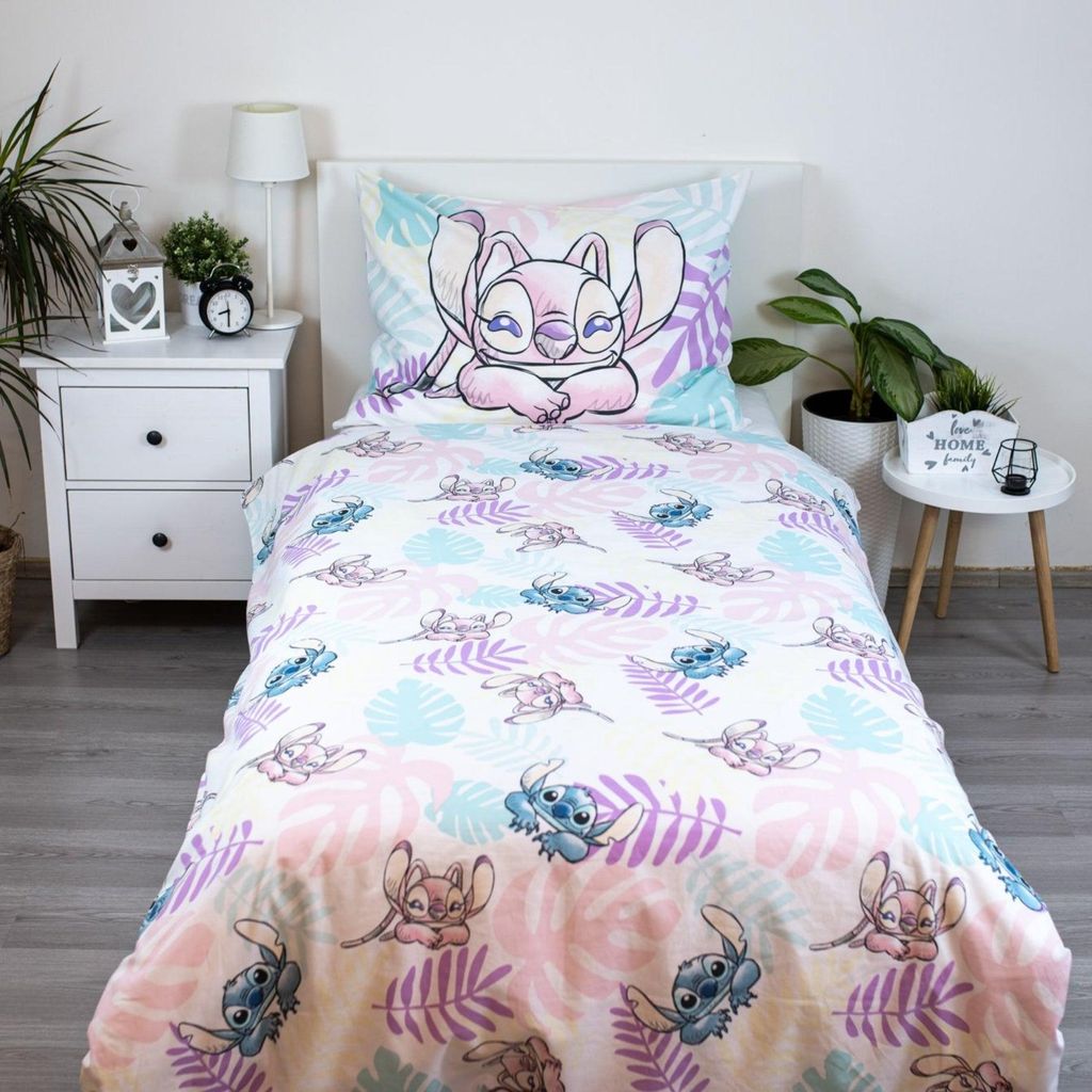 Jerry Fabrics Leinen Lilo und Stitch Leaves 140x200, 70x90 Produktbild 
