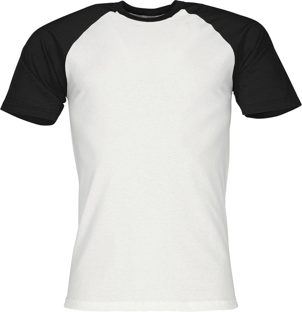 Fruit of the Loom Valueweight Short Sleeve Baseball T Farbe: weiß/schwarz Größe: 2XL