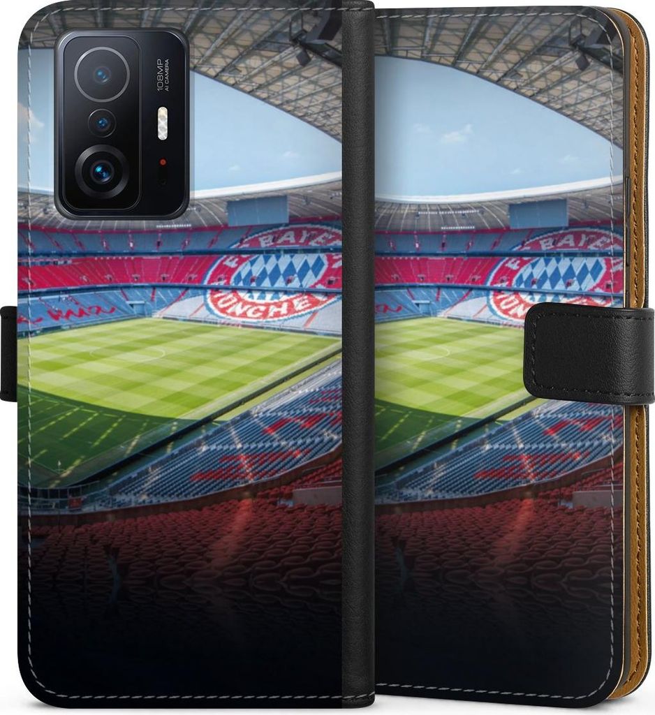 DeinDesign Klapphülle für Xiaomi 11T Pro 5G Handytasche Lederhülle Tasche FC Bayern München FCB Stadion