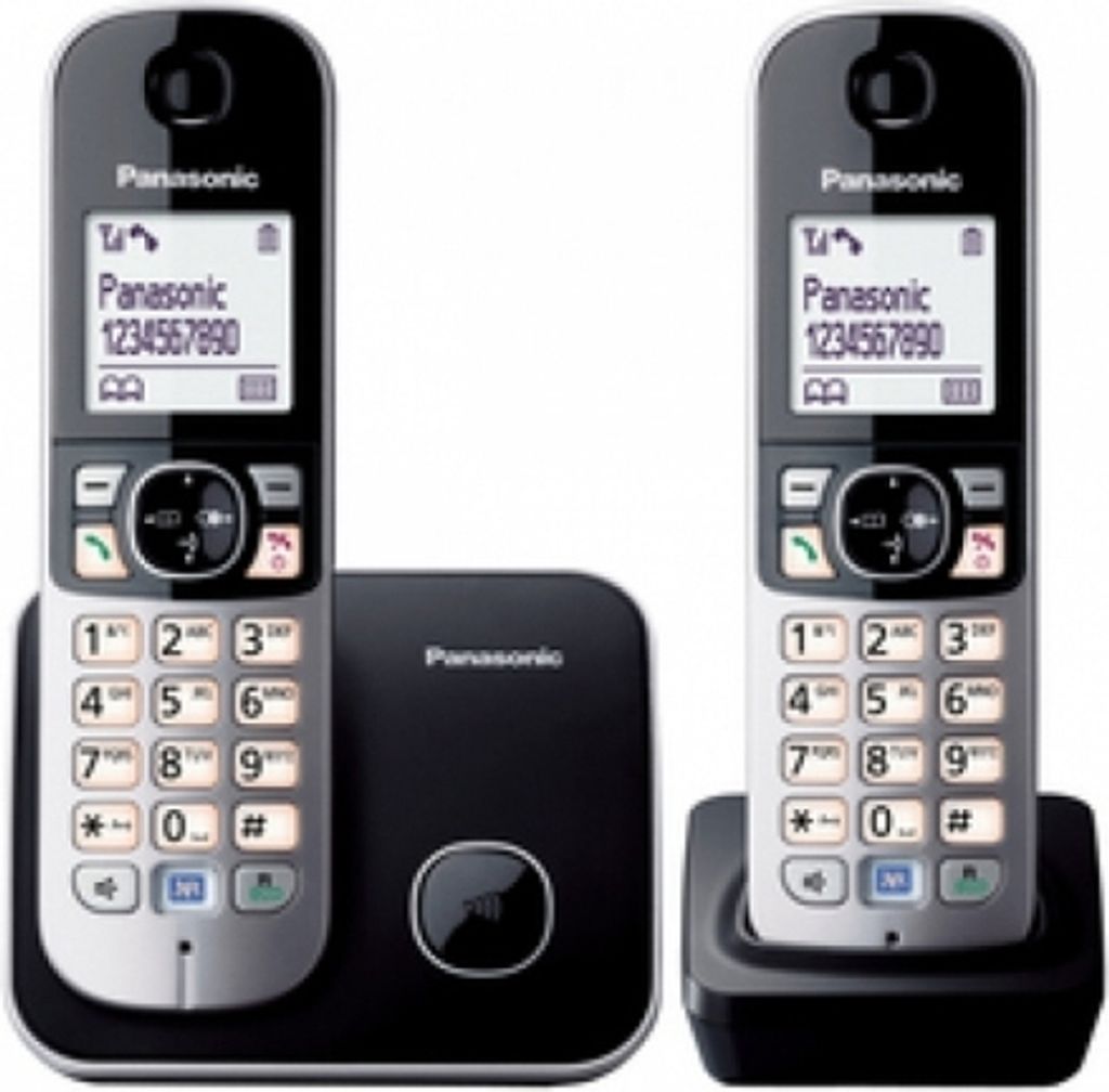Panasonic KX-TG 6812 Strahlungsarmes Schnurlostelefon, Rufnummernanzeige, 18h Sprechzeit, 7 Tage Standby, Freisprechfunktion, Babyfon-Funktion, DECT