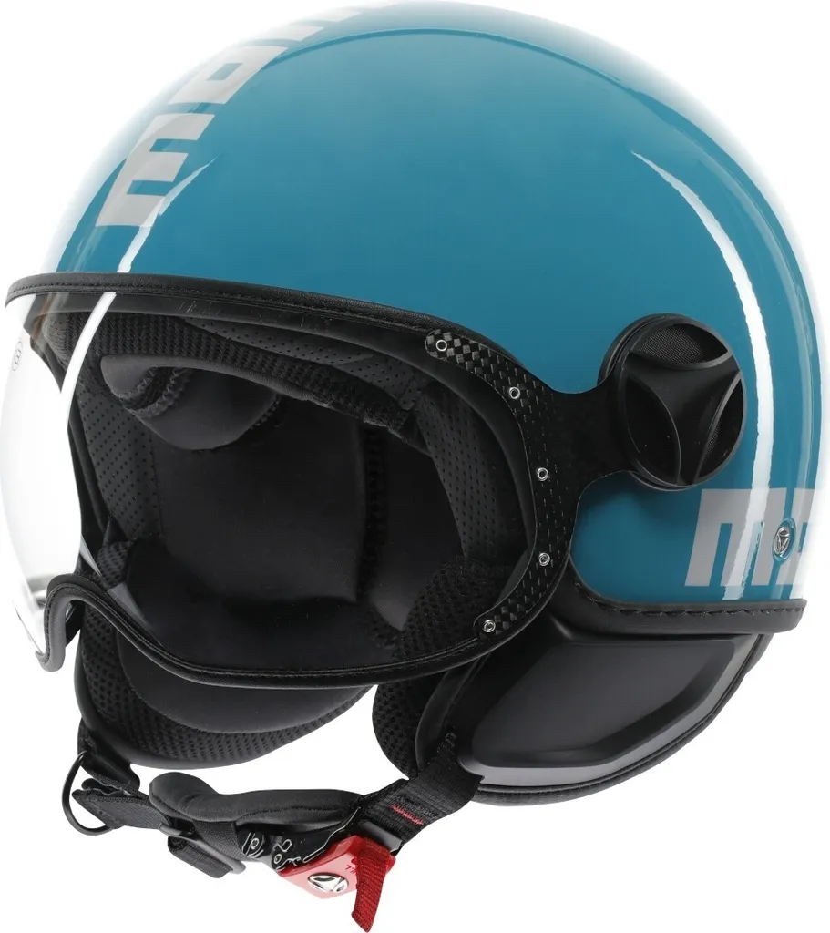 Casque Jet MOMO FGTR Bleu Candy XL - Visière Aviateur et Look Néo-Rétro