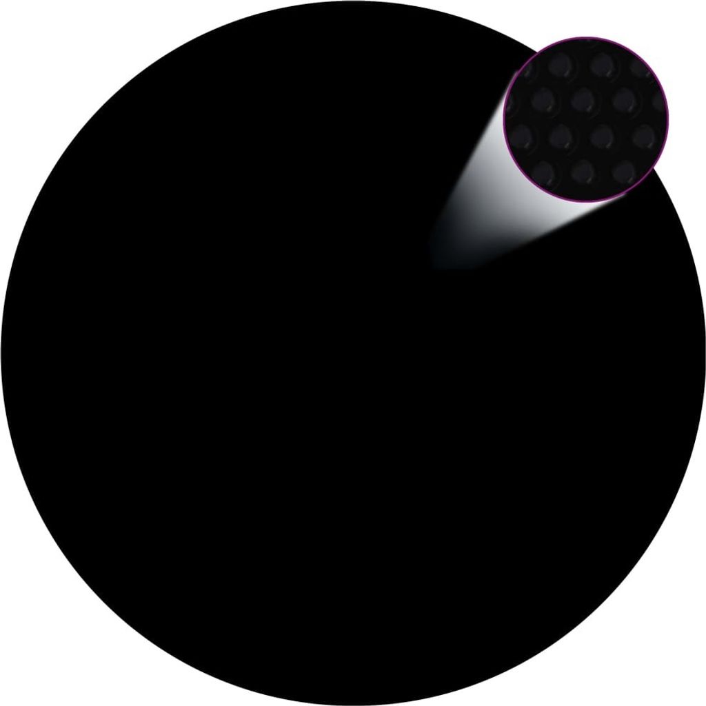 Pellicola Galleggiante Solare PE per Piscina 300 cm Nero e Immagine del prodotto 