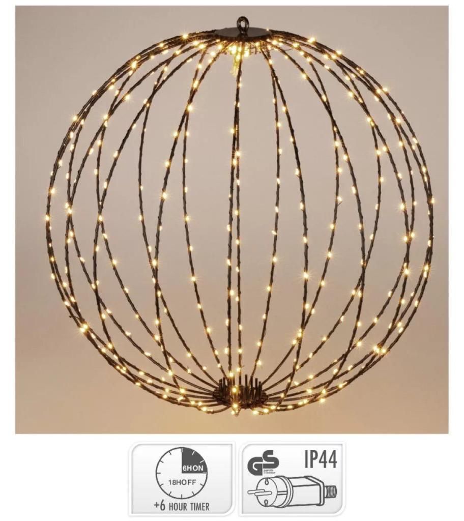 Adorno LED esférico, 50 cm, 320 LEDs Imagen del producto 
