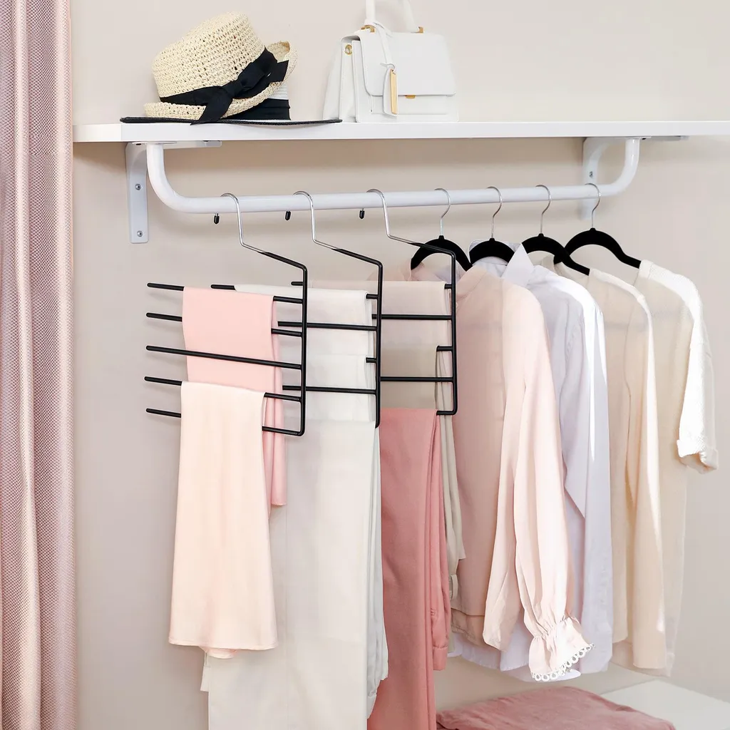 Optimisateur de dressing lot de 4 cintres multiples noir spécial studio