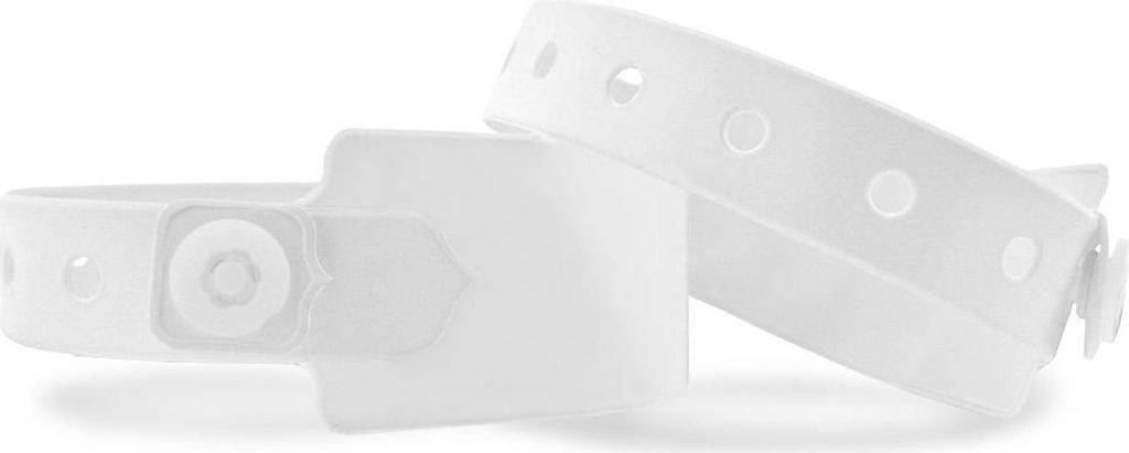 CombiCraft Vinyl Einlassbänder Weiß mit Druckverschluss - 100 Stück