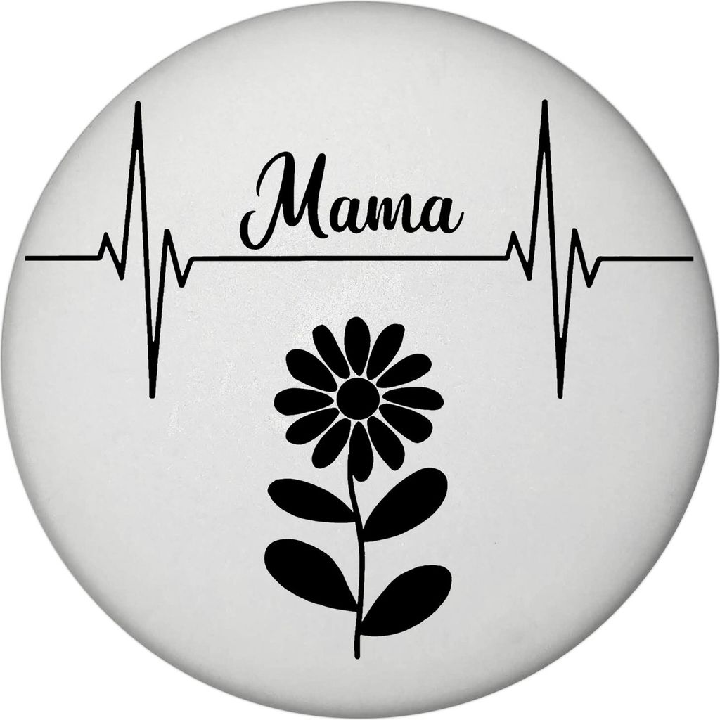 Mama Herzschlag mit Blume Magnet für Mütter