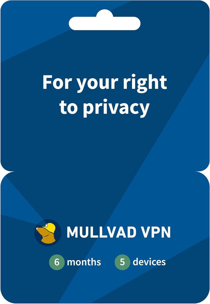 Mullvad VPN | 6 Monate | 5 Geräte | PC/Mac/iOS/Android | Produktbild 