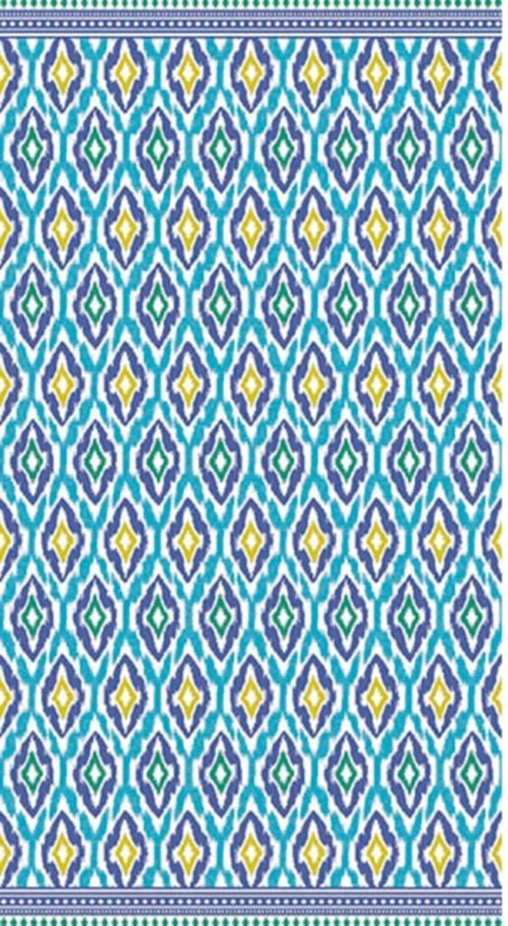 Sympathica Family Strandtuch Liegetuch 100x180 Rauten blau Produktbild 