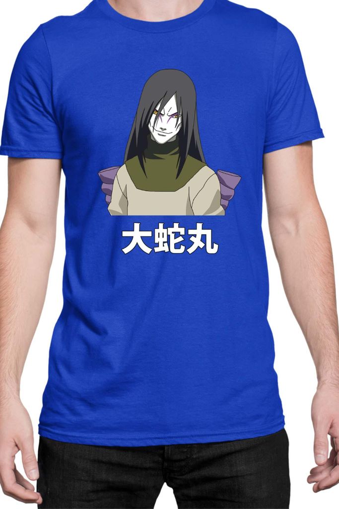 Herren T-Shirt Naruto Orochimaru 03, Man 2XL / Blau