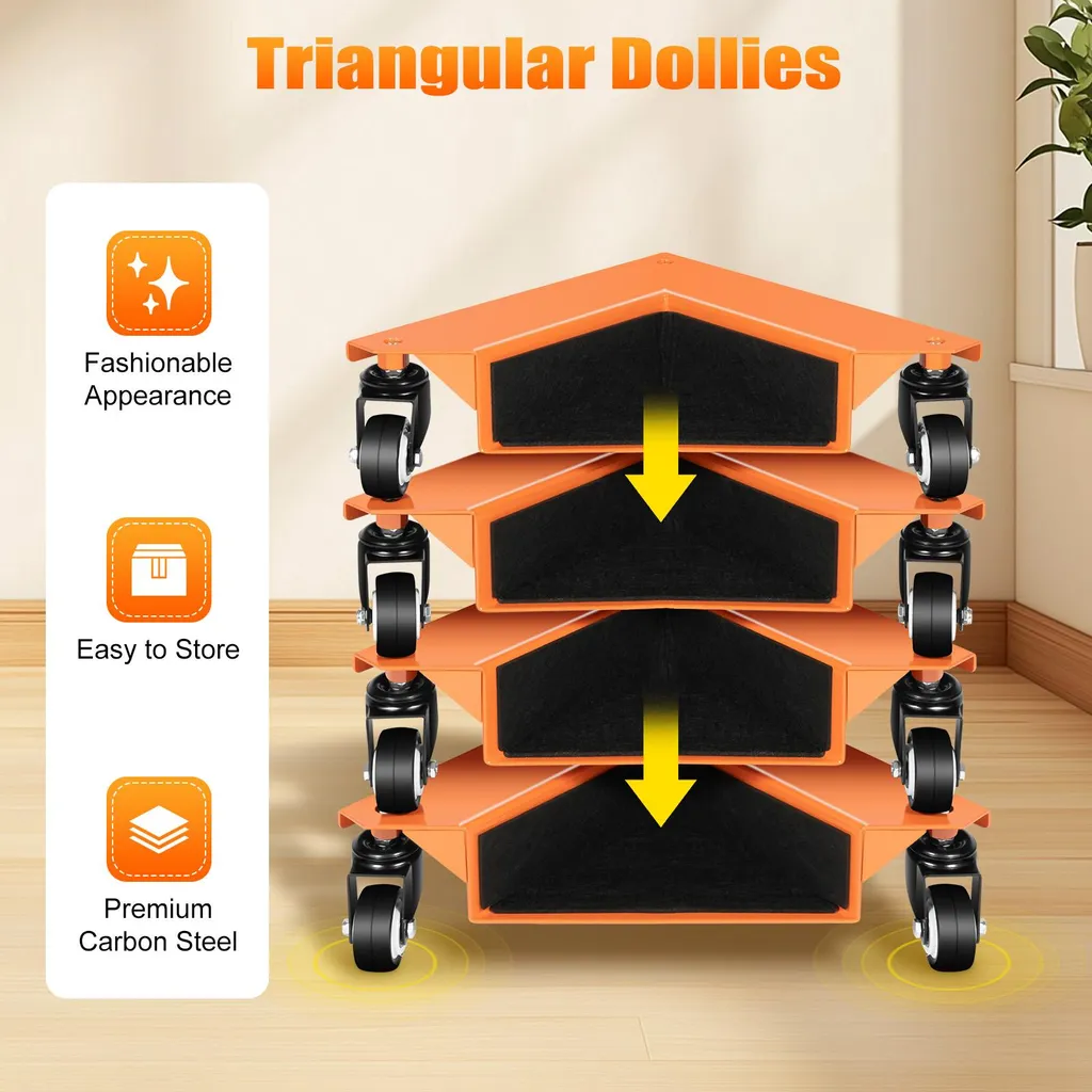 Roulette de transport orange ultra robuste avec charge renforcée - 3