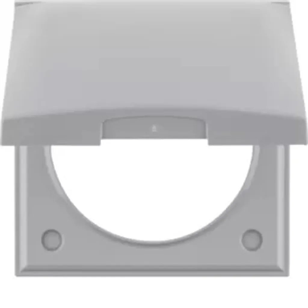 Berker 918282507 Cadre simple Integro Flow avec couvercle gris brillant