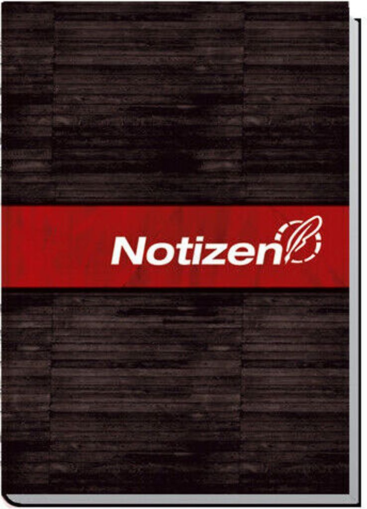 Häfft Notizbuch Pocket A6 kariert schwarz/rot