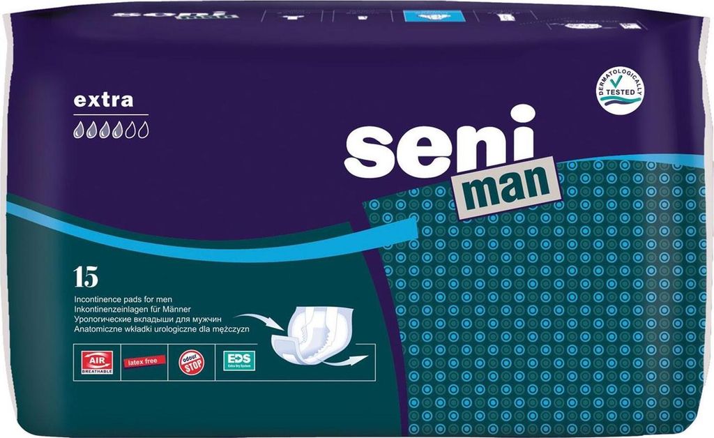 Seni man wkładki na nietrzymanie moczu extra, 1 opakowanie Zdjęcie produktu 