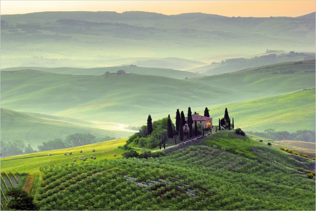 Wallario selbstklebendes Poster - Toskana in Italien, Größe: 100 x 150 cm