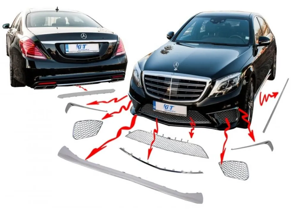 Pack moulures Mercedes Classe S W222 pour transformation style S65