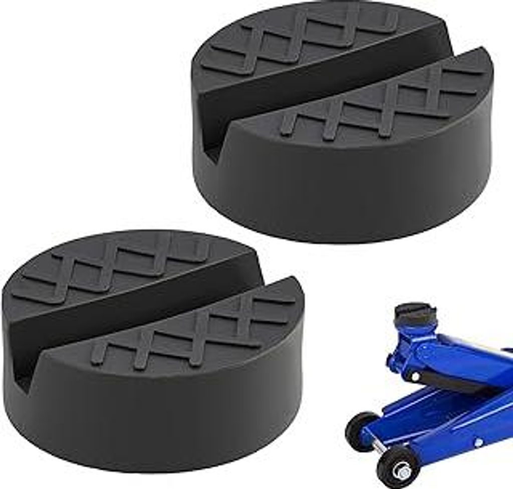 2 PCS Wagenheber Gummiauflage, Robuste Gummi Auflage für Wagenheber und Rangierwagenheber, Wagen Heber Auflage zum Schutz der Wagenheberaufnahme, ...