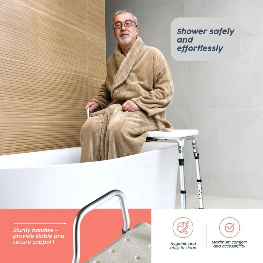 Siège de bain ergonomique réglable Linomag avec dossier réversible
