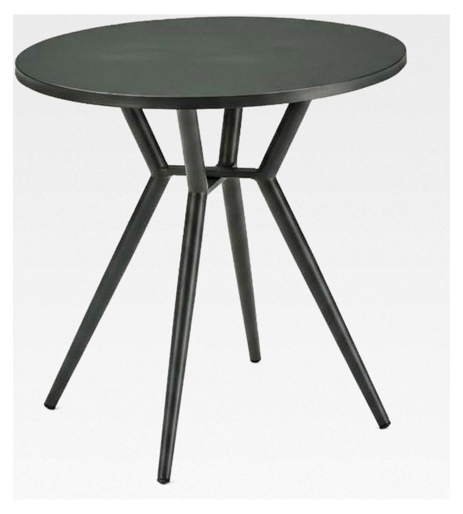 Beistelltisch Lesina - runder Gartentisch - Balkontisch - 80 cm - Aluminium anthrazit - wetterfest