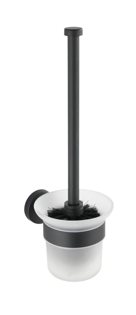 WENKO WC set Toaletní kartáče Držák na WC Set BOSIO Black Obrázek produktu 