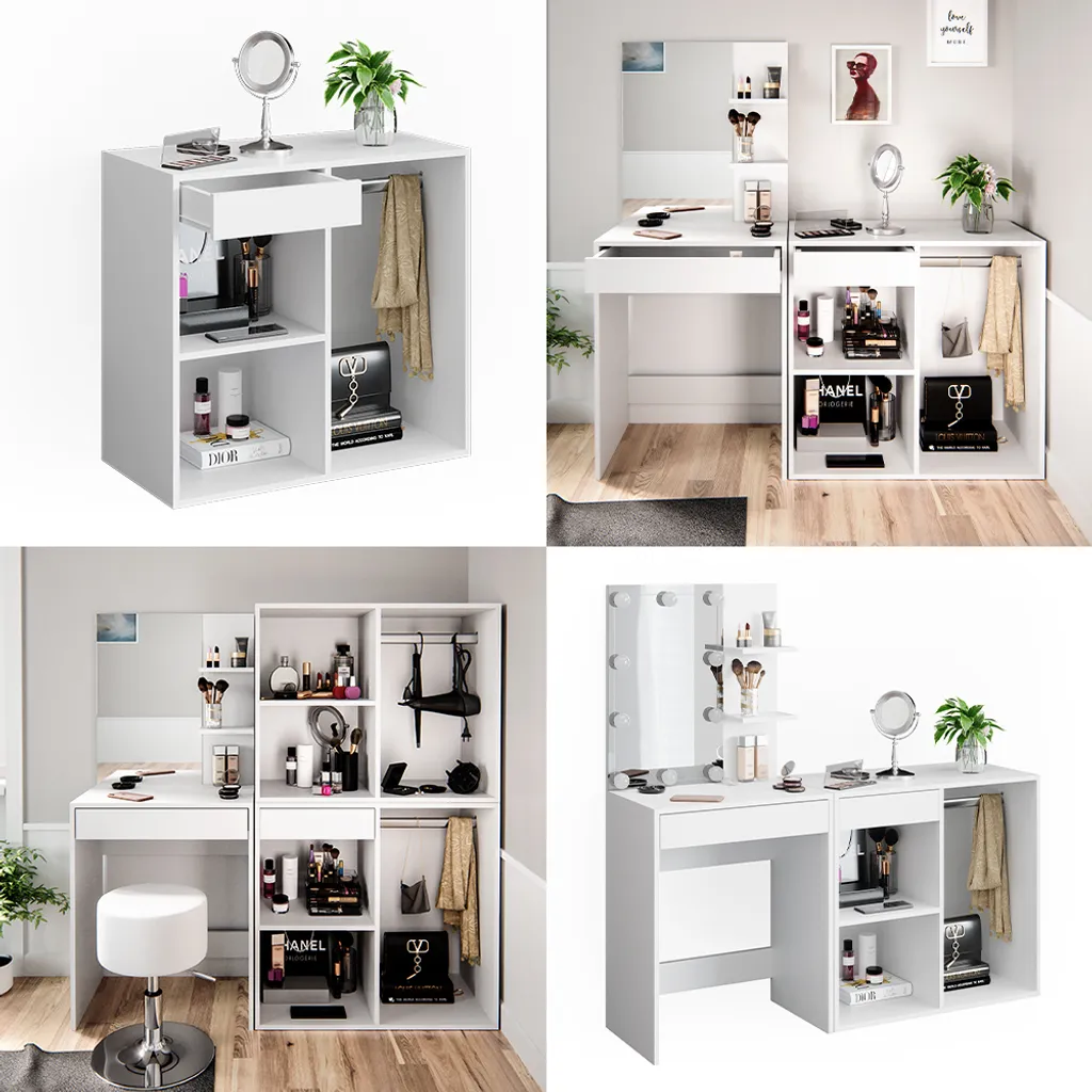 Armoire d'appoint Vicco Isabelle Blanc 80,1x75 cm - Modèle 34430 Pro - 8