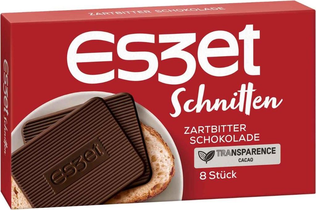 Eszet Schnitten Zartbitter Schokolade 8er Produktbild 