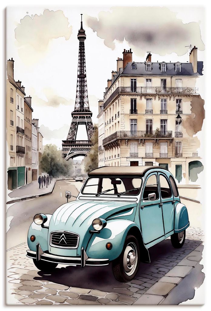 ARTland Leinwandbild 2CV - die bekannte Ente Größe: 40x60 cm
