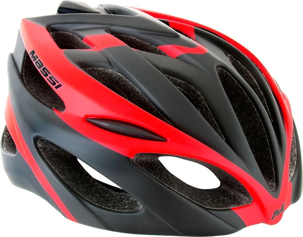 Casque Massi Comp M Rouge Noir - Design Aérodynamique et Ventilation Max