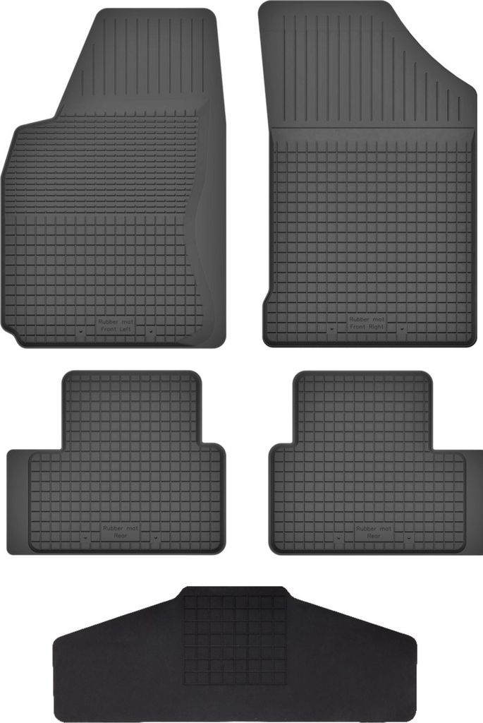 Gummi Fußmatten Set Für: Mercedes Gls (2015-) Gummimatten Schwarz