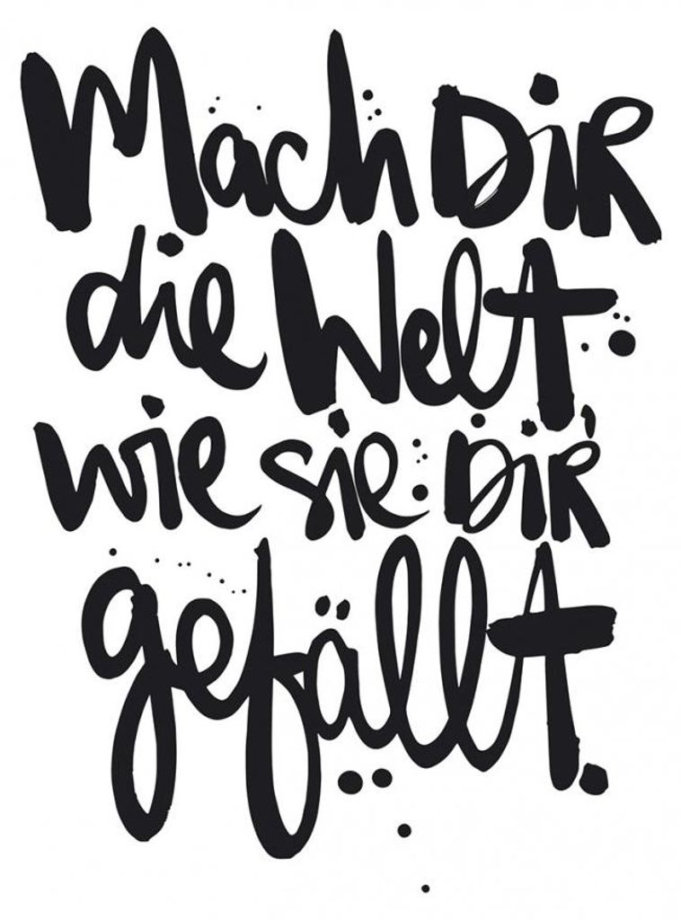 Servietten 33x33 cm - Mach dir die Welt Napkin