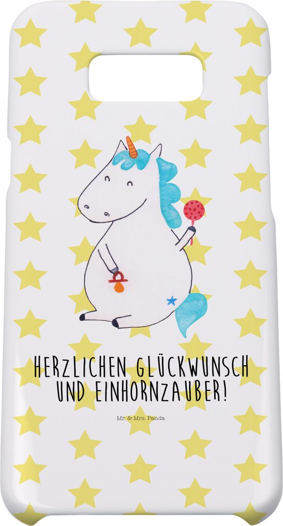 Mr. & Mrs. Panda Samsung Galaxy S8 plus Handyhülle Einhorn Baby - Weiß - Geschenk, Geburt, Eltern, Handycover, Hülle, Handy, Geburtstag, Einhör...