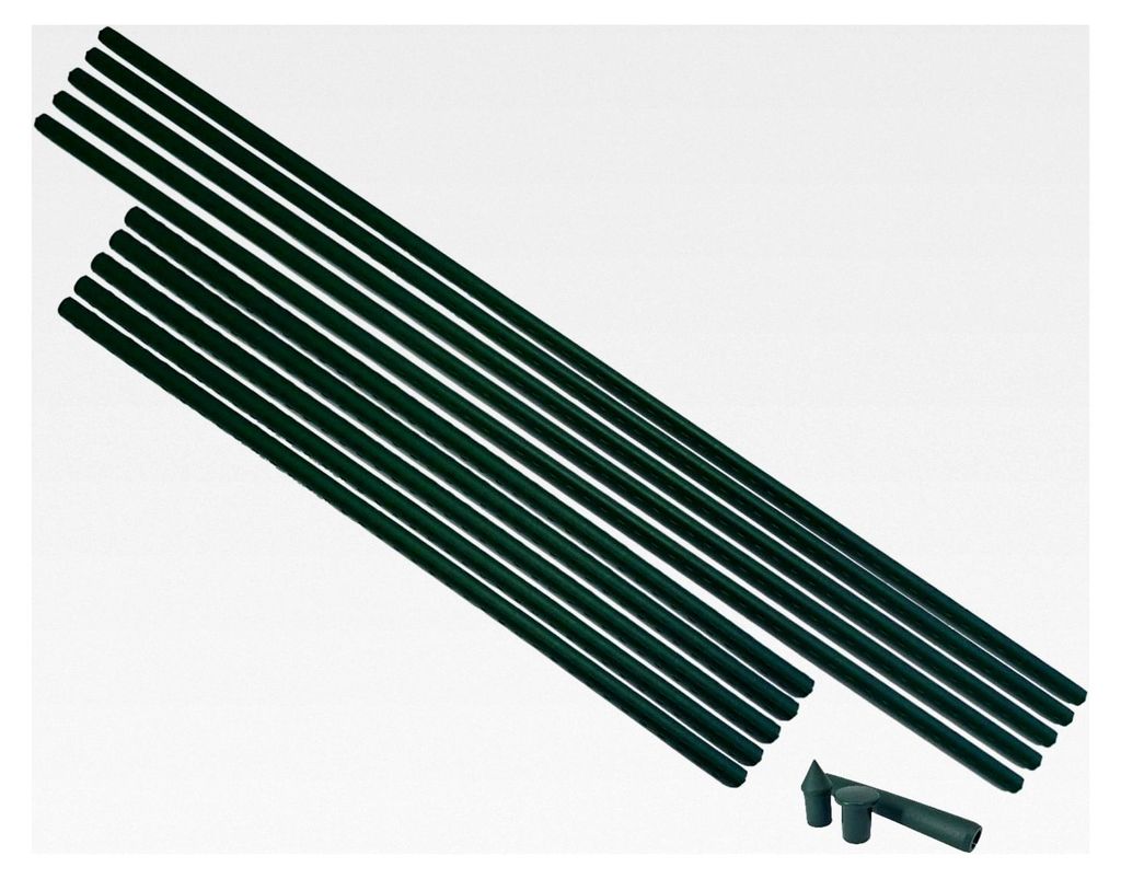 20 Pflanzstäbe, Ø16mm, Länge 210cm. Flexible und mitwachsende Pflanzstäbe, Metallrohr mit Kunststoffummantelung – Rankstäbe für Pflanzen, G...