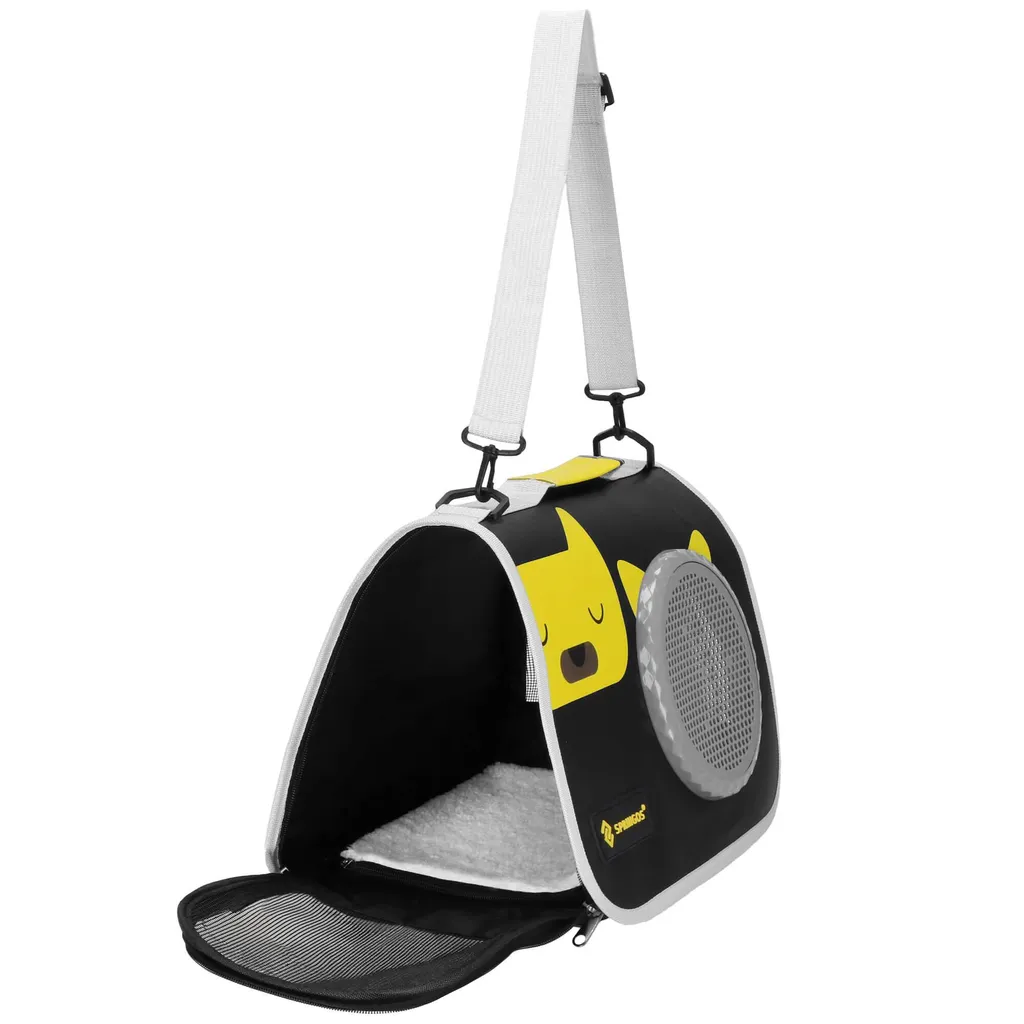 Trasportino Cane 10kg Springos | Borsa a Tracolla Gatti e Cuccioli