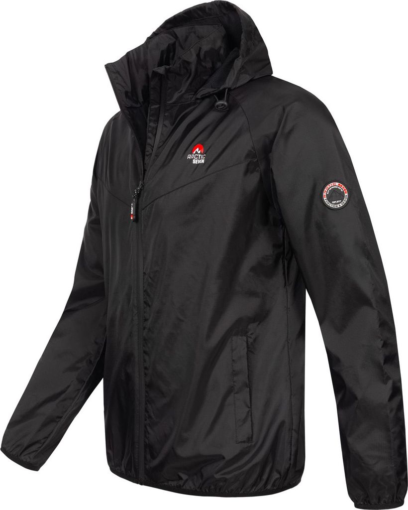 Funktionale Outdoor Herren Regenjacke Schwarz Größe XXXL - Produktbild 3
