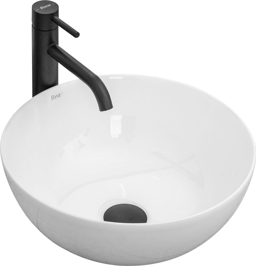 rea Aufsatzwaschbecken Stella, Rund, Weiß, Sanitärkeramik, Produktbild