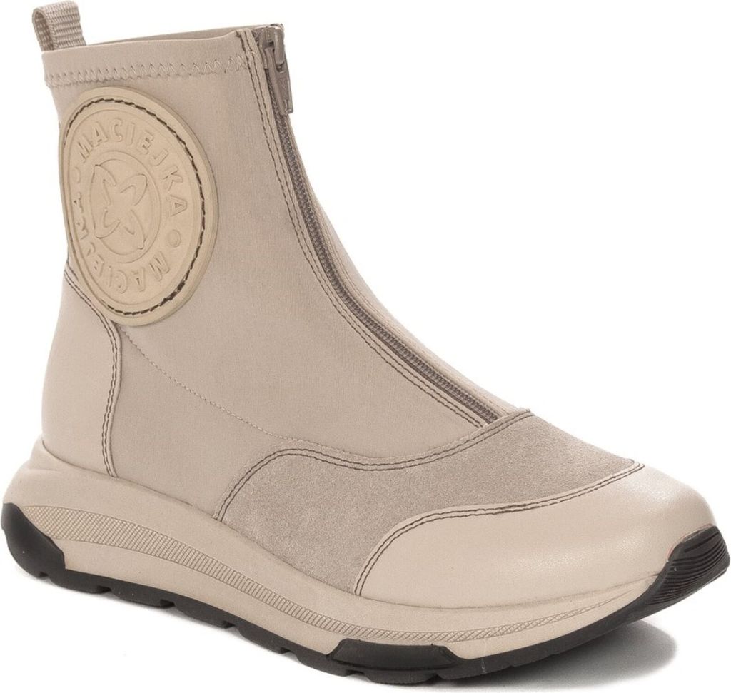 Damenlederstiefel mit Reißverschluss Maciejka 06297-22 Beige 39