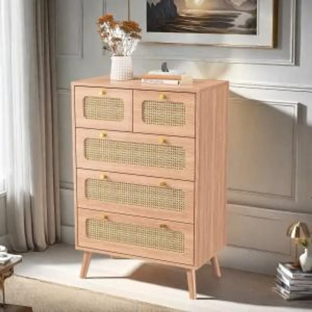 Organizzatore UnboxG Stile Boho 5 Cassetti Multiuso 60x24x91cm