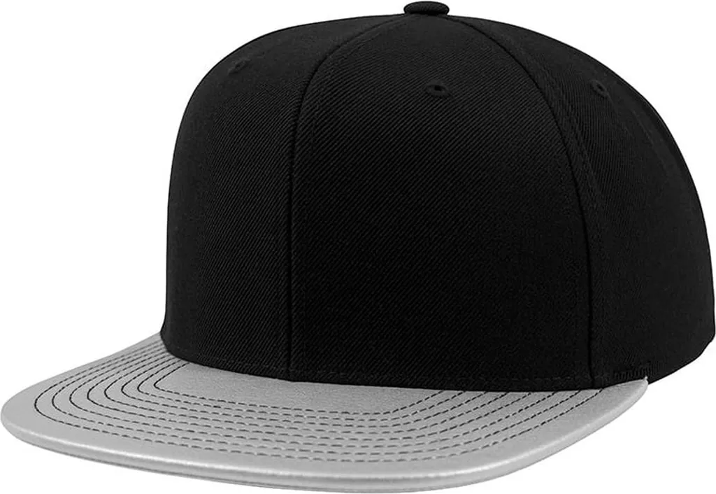 Casquette visière métallique argentée snapback RW6776 taille unique x2