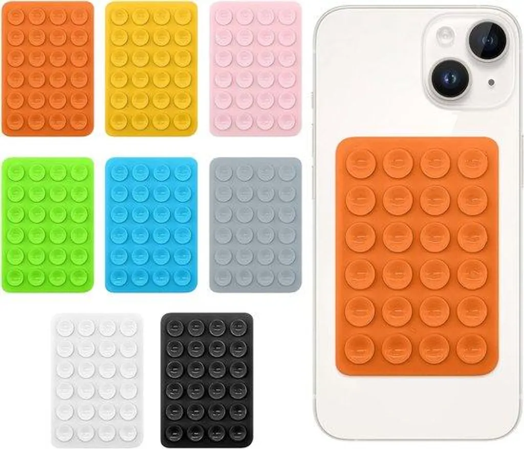 Support mobile ventouses silicone pour selfie miroir et cuisine