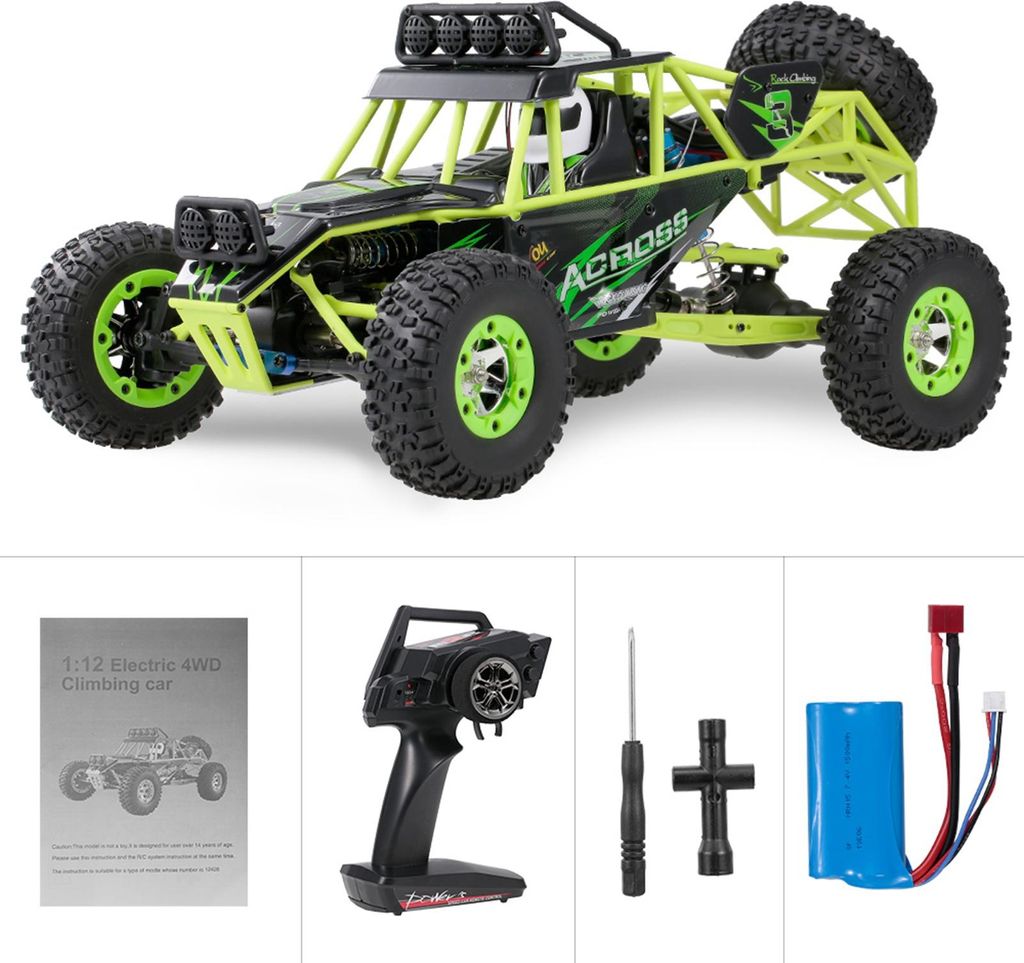 50 km/h Hochgeschwindigkeits-RC-Car 1/12 2,4 GHz 4WD Offroad-Car RC Crawler