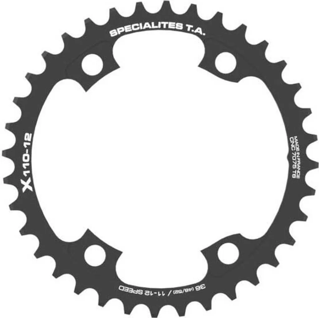 Plateau TA X110 interne 33t argent pour supprimer les sauts de chaîne