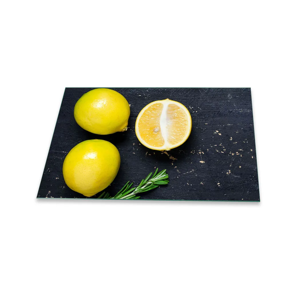 Tagliere Vetro Gigante 80x52 Giallo Limone - Copri Piano Induzione
