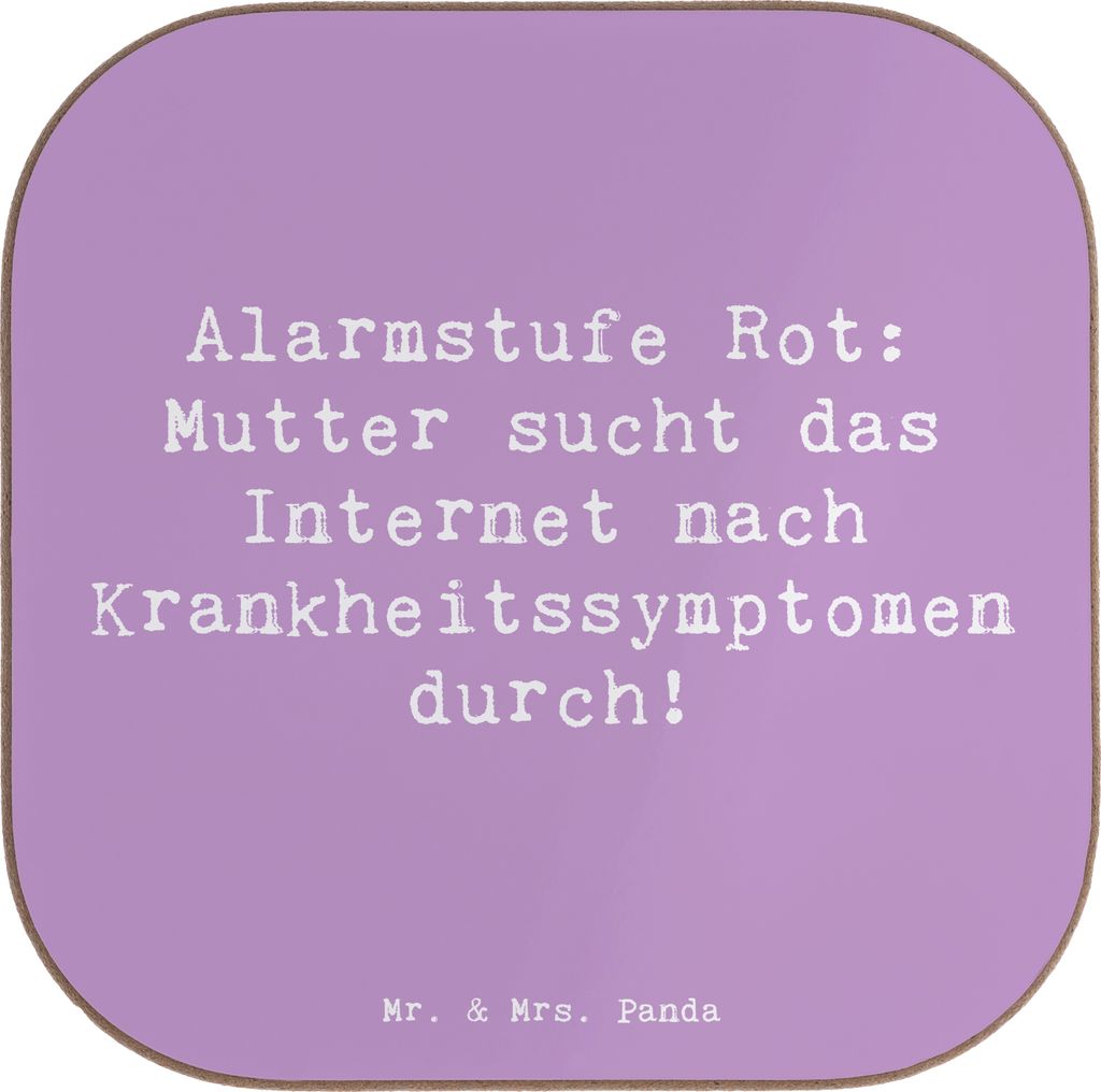 Mr. & Mrs. Panda Untersetzer Glas Spruch Mutter Alarmstufe Produktbild 