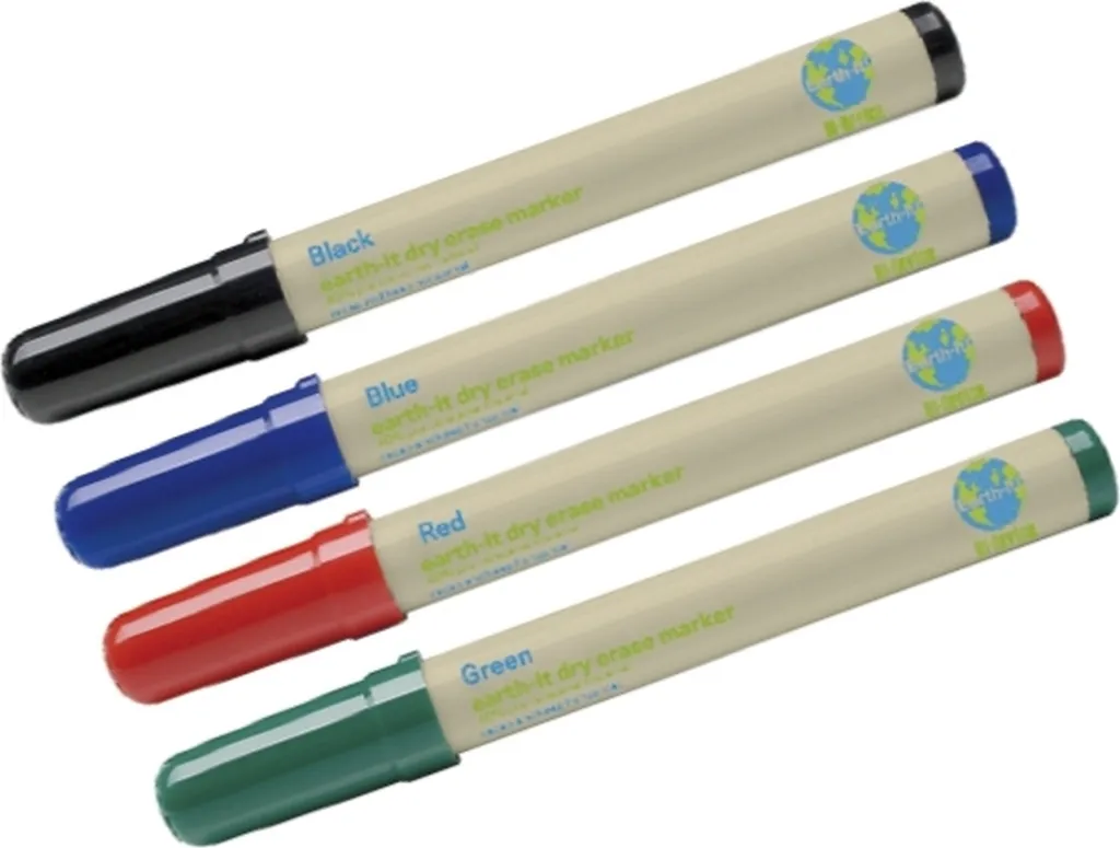 Bi-Office PE2206 VE4 Whiteboard Markers | Pack 4 Eco-Materials - 3