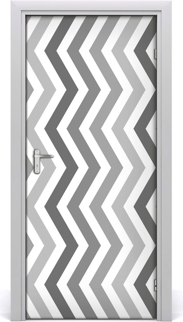 Tulup Türaufkleber 95x205 cm Dekorative Aufkleber Selbstklebend Wasserdichte Tapete Abnehmbar Schlafzimmer Wohnzimmer Wohnkultur - gezackt grau
