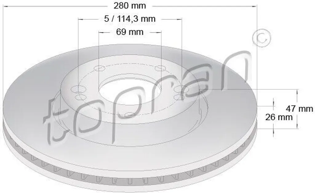 Disque de frein avant ventilé OE 51712 1D100 pour Kia et Hyundai JM
