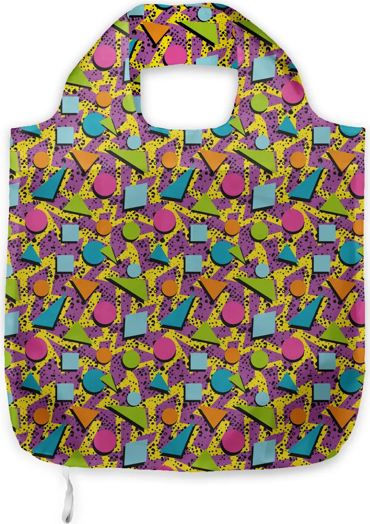 Tote Bag ABAKUHAUS Vintage: Borsa Tessuto Funky Design Multicolore